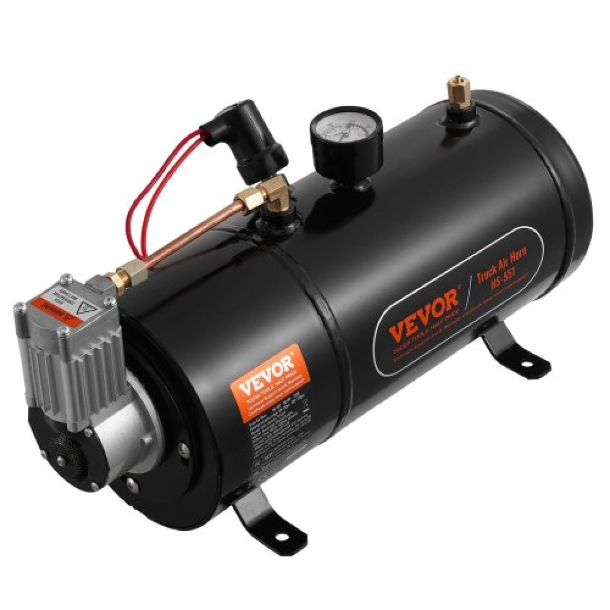 VEVOR 12V Air Compressor with Tank 0,8 Gallon/3 L, Train Horn Air Compressor, 120 psi Working Pressure Onboard Air Compressor System for Train Air Horns, Inflating ελαστικά, Air Stratters