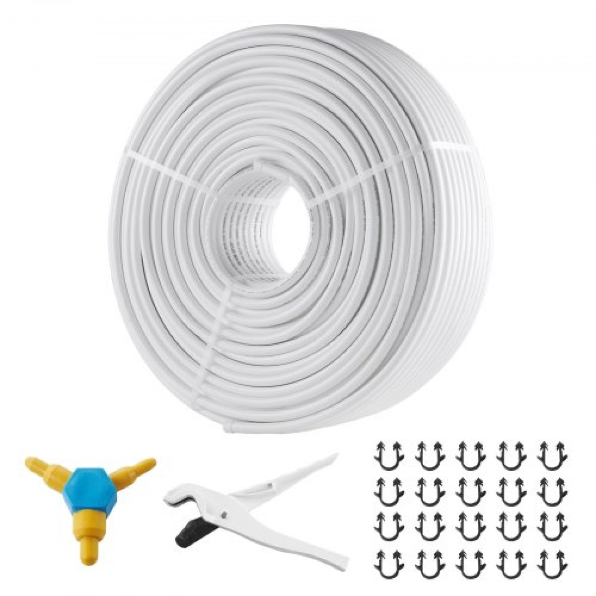 Σωλήνας VEVOR PEX-AL-PEX, 200 m, διάμετρος 16 mm, σύνθετος σωλήνας αλουμινίου-πλαστικού φράγματος οξυγόνου Ακτινοβόλος σωλήνας δαπέδου PEX, πάχος 2 mm Radiant θερμότητας δαπέδου υδραυλικά Εσωτερικό στρώμα αλουμινίου Σωλήνας PEX Tubing