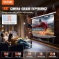 VEVOR Μηχανοκίνητη Οθόνη Προβολέα 100 ιντσών 16:9 4K 1080 HD Οθόνη Ηλεκτρικού Προβολέα, Αυτόματη Οθόνη Προβολής με Τηλεχειριστήριο, Οθόνη Ταινιών Επιτοίχιας Στήριξης για Οικογενειακό Οικιακό Θέατρο