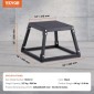 VEVOR Plyometric Jump Box, 12 Inch Plyo Box, Steel Plyometric Platform and Jumping Agility Box, Anti-slip Fitness Step Up Box for Home Gym Training, Conditioning Strength Training, Μαύρο