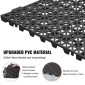 Πλακάκια δαπέδου VEVOR Interlocking Drainage 30,5 x 30,5 cm Αντιολισθητικά πλακάκια δαπέδου PVC 12 Συσκευασία