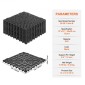 Πλακάκια δαπέδου VEVOR Interlocking Drainage 30,5 x 30,5 cm Αντιολισθητικά πλακάκια δαπέδου PVC 12 Συσκευασία