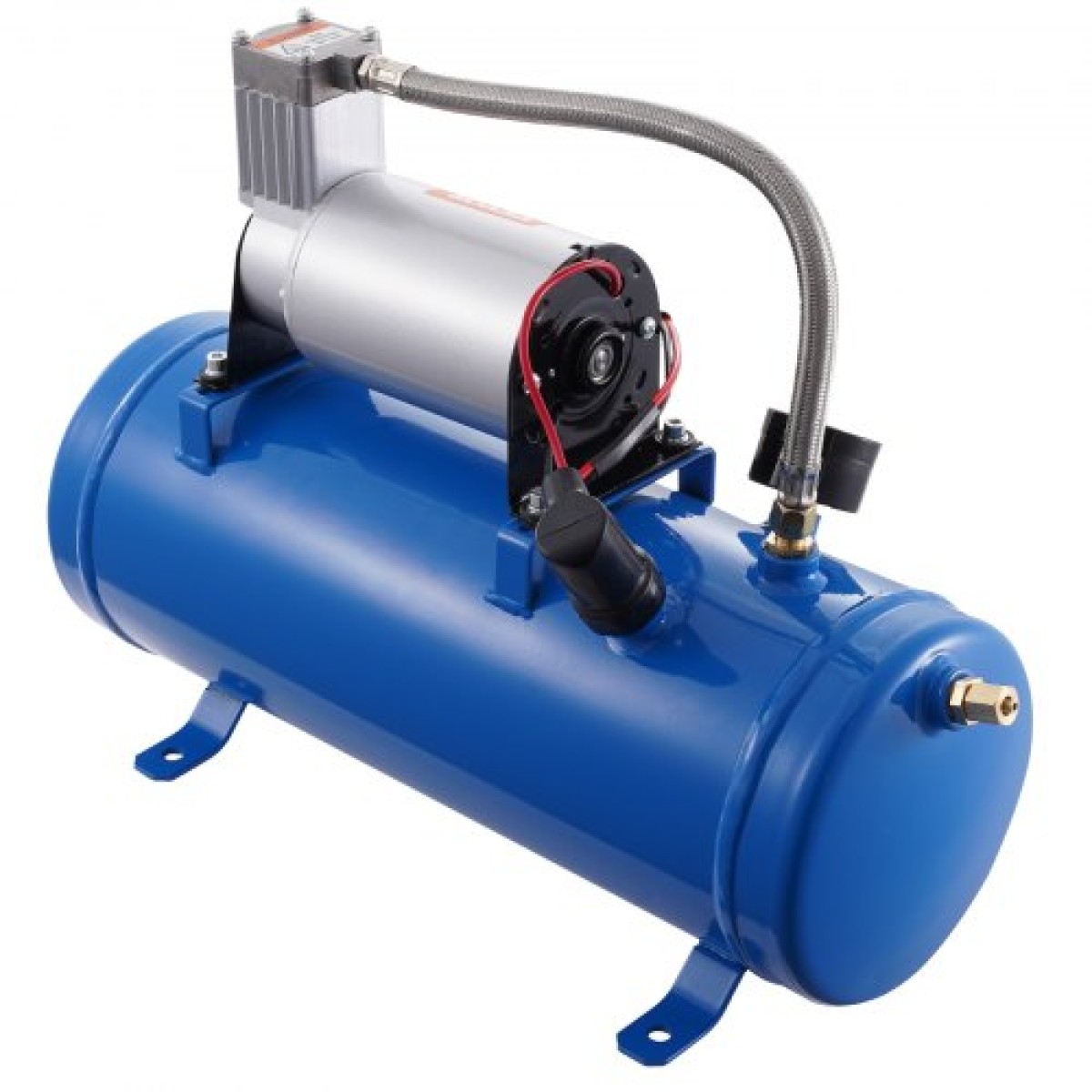VEVOR 12V Air Compressor with Tank 1,6 Gallon/6 L, Train Horn Air Compressor, 120 psi Working Pressure Onboard Air Compressor System for Train Air Horns, Inflating ελαστικά, Air Stratters