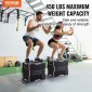 VEVOR 3 σε 1 Plyometric Jump Box, 16/14/12 Inch Wooden Plyo Box, Platform & Jumping Agility Box, Anti-slip Fitness Exercise Step Up Box for Home Gym Training, Conditioning Strength Training, Μαύρο