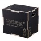 VEVOR 3 σε 1 Plyometric Jump Box, 16/14/12 Inch Wooden Plyo Box, Platform & Jumping Agility Box, Anti-slip Fitness Exercise Step Up Box for Home Gym Training, Conditioning Strength Training, Μαύρο