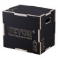 VEVOR 3 σε 1 Plyometric Jump Box, 16/14/12 Inch Wooden Plyo Box, Platform & Jumping Agility Box, Anti-slip Fitness Exercise Step Up Box for Home Gym Training, Conditioning Strength Training, Μαύρο