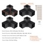 Σετ βραχίονα πέργκολας VEVOR 10,2 cm x 10,2 cm, εσωτερικό μέγεθος 9,1 cm x 9,1 cm 4 τμχ Γωνιακό στήριγμα 3-Way Heavy Duty Woodworks DIY Base Post Kit, Εύκολη εγκατάσταση Ξύλινα δοκάρια για κιόσκια, πέργκολες βεράντας, κούτσουρο πέργκολα