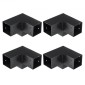 Σετ βραχίονα πέργκολας VEVOR 10,2 cm x 10,2 cm, εσωτερικό μέγεθος 9,1 cm x 9,1 cm 4 τμχ Γωνιακό στήριγμα 3-Way Heavy Duty Woodworks DIY Base Post Kit, Εύκολη εγκατάσταση Ξύλινα δοκάρια για κιόσκια, πέργκολες βεράντας, κούτσουρο πέργκολα