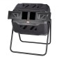 VEVOR Compost Bin, 162,8 L Dual Chamber Composting Tumbler, Large Tumbling Rotating Composter με 2 συρόμενες πόρτες και χαλύβδινο πλαίσιο, BPA Free Composter Bin Tumbler για κήπο, κουζίνα, αυλή, εξωτερικό χώρο