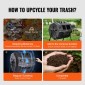 VEVOR Compost Bin, 162,8 L Dual Chamber Composting Tumbler, Large Tumbling Rotating Composter με 2 συρόμενες πόρτες και χαλύβδινο πλαίσιο, BPA Free Composter Bin Tumbler για κήπο, κουζίνα, αυλή, εξωτερικό χώρο