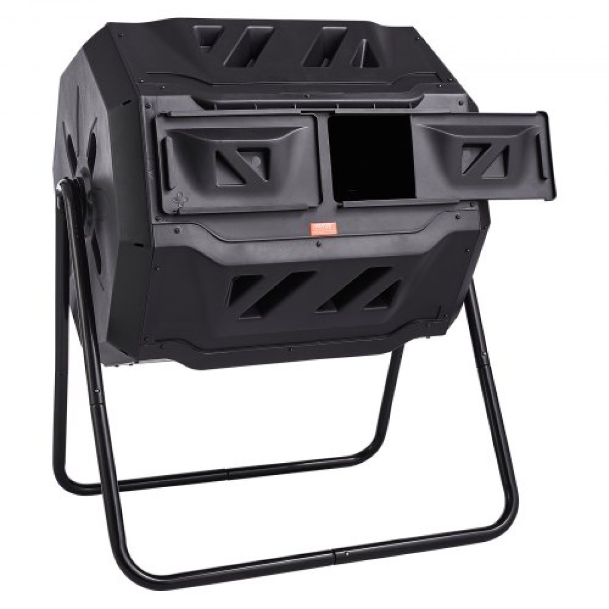 VEVOR Compost Bin, 162,8 L Dual Chamber Composting Tumbler, Large Tumbling Rotating Composter με 2 συρόμενες πόρτες και χαλύβδινο πλαίσιο, BPA Free Composter Bin Tumbler για κήπο, κουζίνα, αυλή, εξωτερικό χώρο