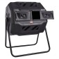 VEVOR Compost Bin, 162,8 L Dual Chamber Composting Tumbler, Large Tumbling Rotating Composter με 2 συρόμενες πόρτες και χαλύβδινο πλαίσιο, BPA Free Composter Bin Tumbler για κήπο, κουζίνα, αυλή, εξωτερικό χώρο