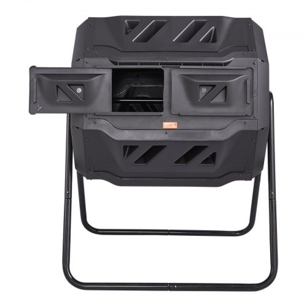 VEVOR Compost Bin, 162,8 L Dual Chamber Composting Tumbler, Large Tumbling Rotating Composter με 2 συρόμενες πόρτες και χαλύβδινο πλαίσιο, BPA Free Composter Bin Tumbler για κήπο, κουζίνα, αυλή, εξωτερικό χώρο