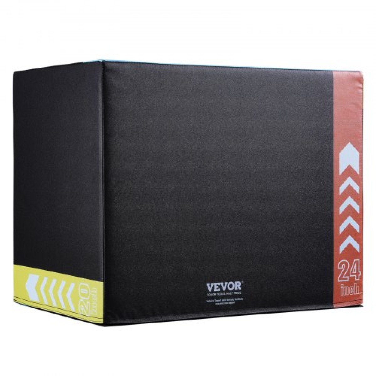 VEVOR 3 σε 1 Plyometric Jump Box, 30/24/20 Inch Foam Plyo Box, Platform & Jumping Agility Box, Anti-slip Fitness Step Up Box for Home Gym Training, Conditioning Strength Training, Μαύρο