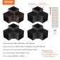 Σετ βραχίονα πέργκολας VEVOR 6''x6''(εσωτερικό μέγεθος 5,6x5,6), 4 τμχ γωνιακό στήριγμα 3-Way βαρέως τύπου Woodworks DIY Post Base Kit, Ξύλινα δοκάρια εύκολης εγκατάστασης για κιόσκια, πέργκολες βεράντας, ξύλινη καμπίνα εξωτερικού χώρο