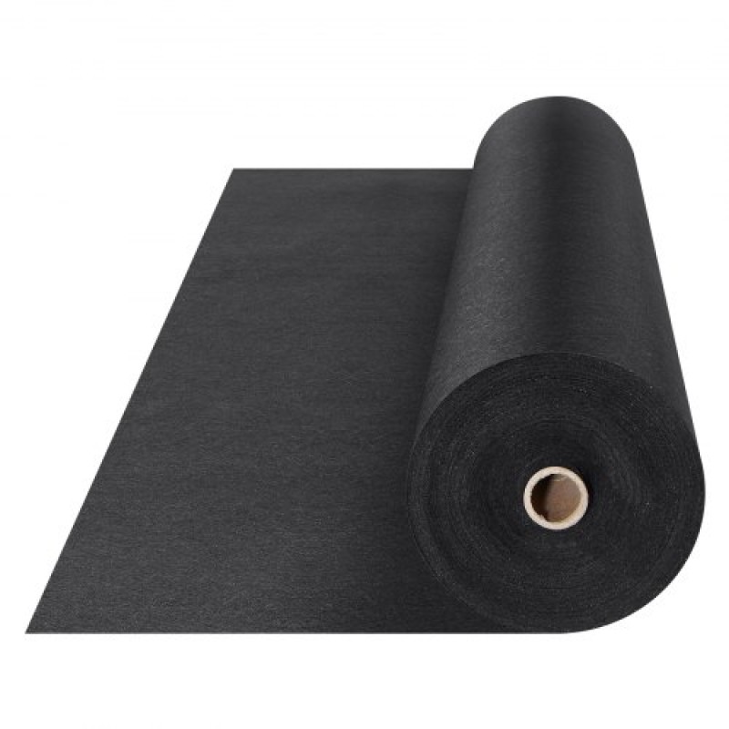 VEVOR Non Woven Geotextile Fabric Under Gravel, 1,8 x 30,5 m 271g/㎡ Driveway Fabric Landscape Fabric, Heavy Duty Weed Barrier Fabric, Ground Cover Weed Control Fabric, French Drains Drainage Fabric, μαύρο