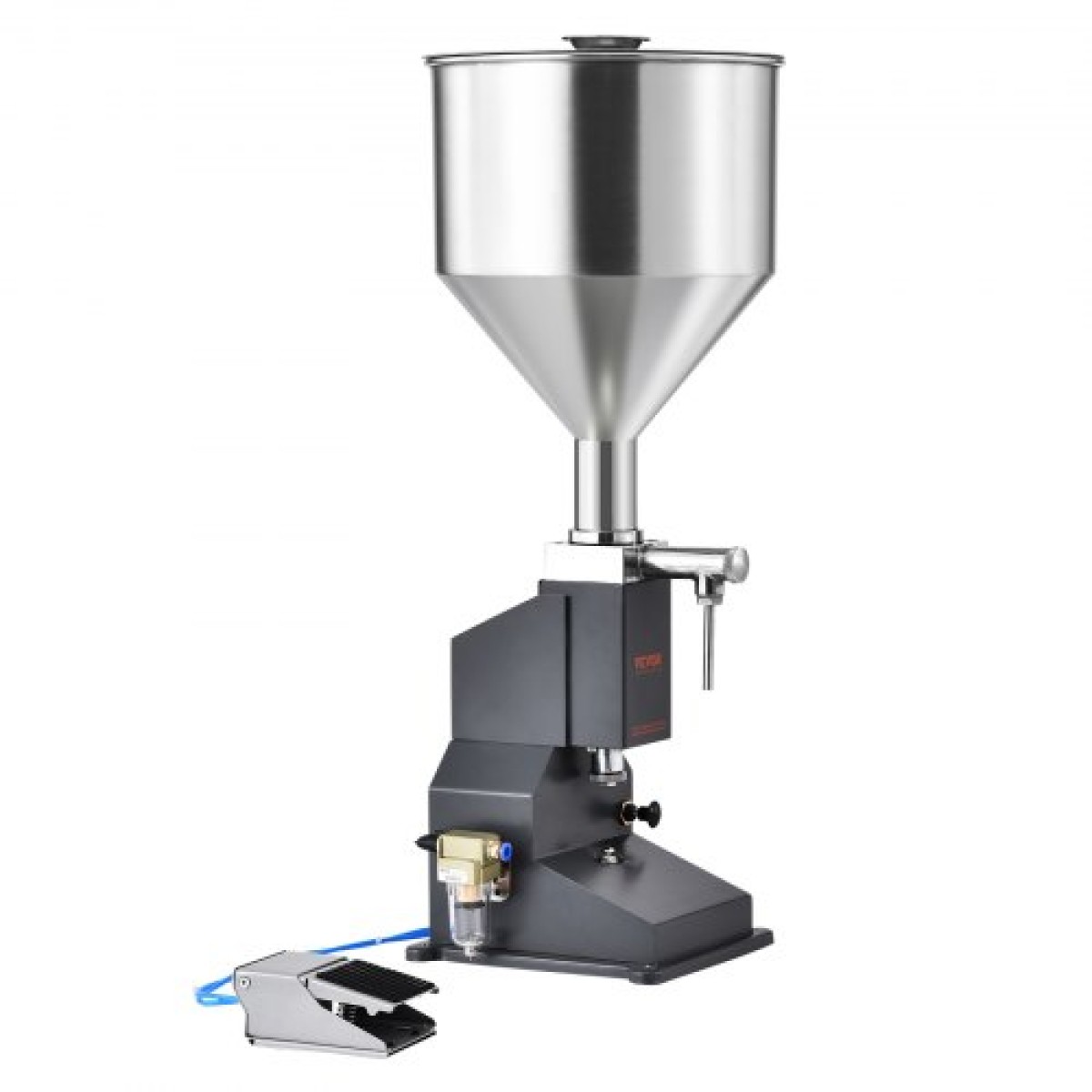 VEVOR Pneumatic Paste Liquid Filling Machine, 5-50ml Bottle Filler, Bottle Filler Machine, Inox Steel Liquid Filler with Pedal for Milk Water Juice Essential Oil Shampoo Cosmetic Honey Lotion