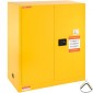 Εύφλεκτο ντουλάπι ασφαλείας VEVOR, 128,7 L, ντουλάπι αποθήκευσης εύφλεκτων υγρών από χάλυβα ψυχρής έλασης, 1095 x 460 x 1273 mm Αντιεκρηκτικό με 1 ρυθμιζόμενο ράφι 2 χειροκίνητες πόρτες κλεισίματος για βιομηχανική χρήση, κίτρινο