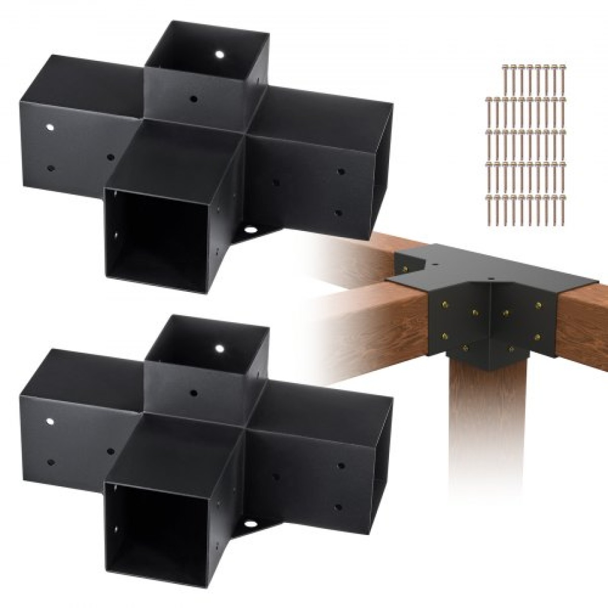 Σετ βραχίονα πέργκολας VEVOR 10,2 cm x 10,2 cm, εσωτερικό μέγεθος 9,1 cm x 9,1 cm 2 τεμ.