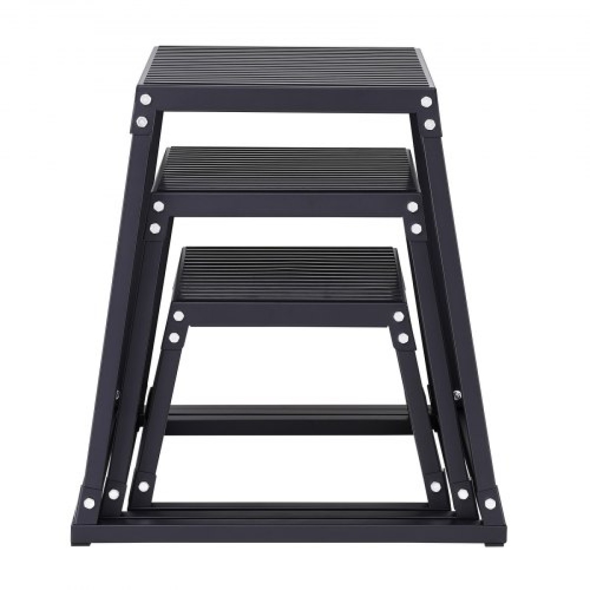 VEVOR Plyometric Jump Boxes, 12/18/24 Inch Plyo Box, Platform and Jumping Agility Box, Anti-slip Fitness Exercise Step Up Box for Home Gym Training, Conditioning Strength Training, Μαύρο