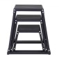 VEVOR Plyometric Jump Boxes, 12/18/24 Inch Plyo Box, Platform and Jumping Agility Box, Anti-slip Fitness Exercise Step Up Box for Home Gym Training, Conditioning Strength Training, Μαύρο