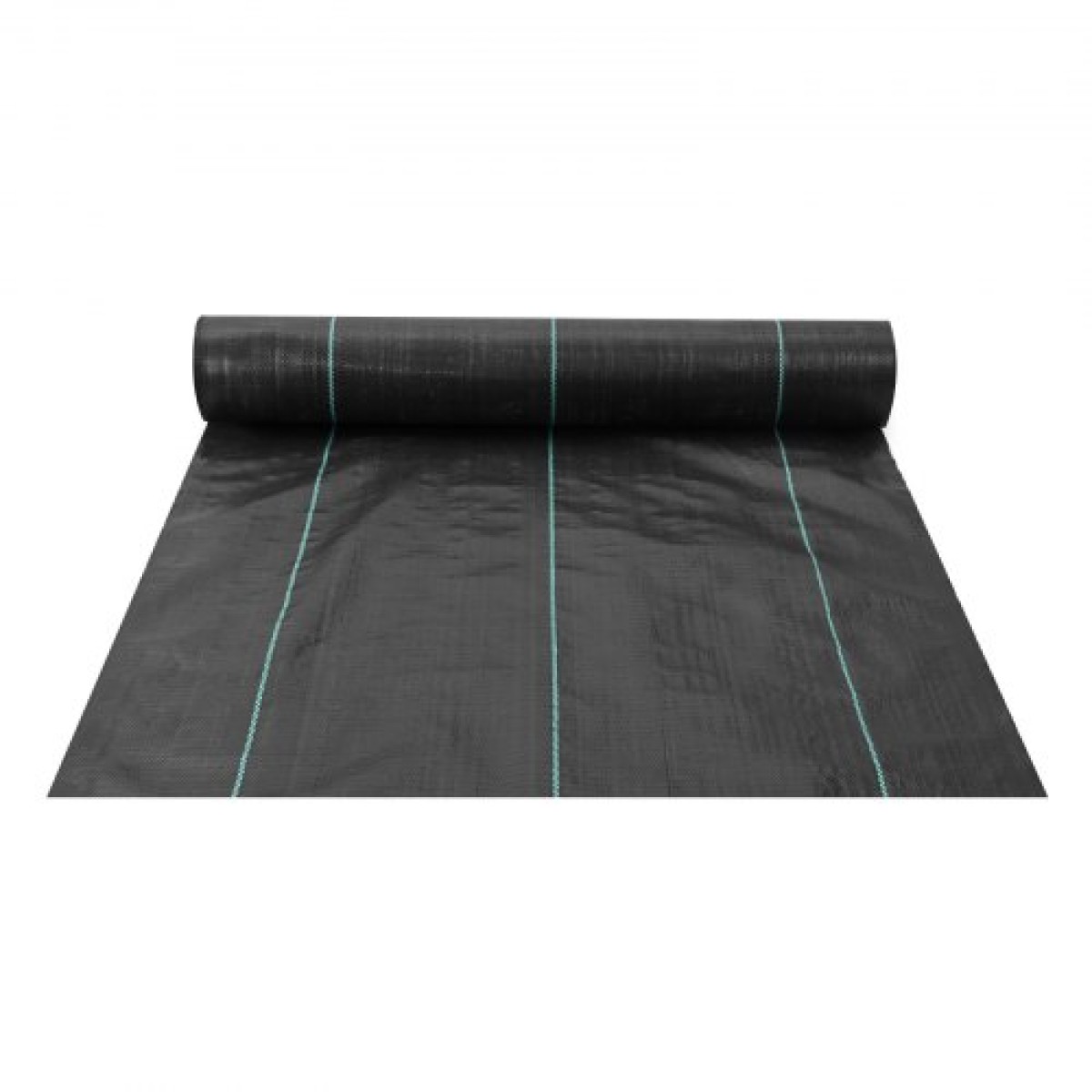 VEVOR Weed Barrier Landscape Fabric, 2 x 100,6 m Heavy Duty Garden Weed Fabric, Woven PP Weed Control Fabric, Driveway Fabric, Geotextile Fabric for Landscape, Ground Cover, Weed Blocker Weed Mat, Μαύρο