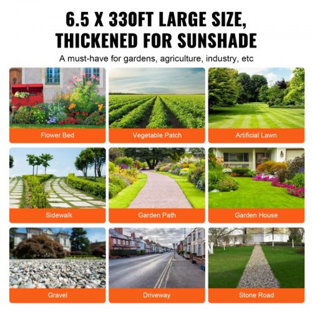 VEVOR Weed Barrier Landscape Fabric, 2 x 100,6 m Heavy Duty Garden Weed Fabric, Woven PP Weed Control Fabric, Driveway Fabric, Geotextile Fabric for Landscape, Ground Cover, Weed Blocker Weed Mat, Μαύρο