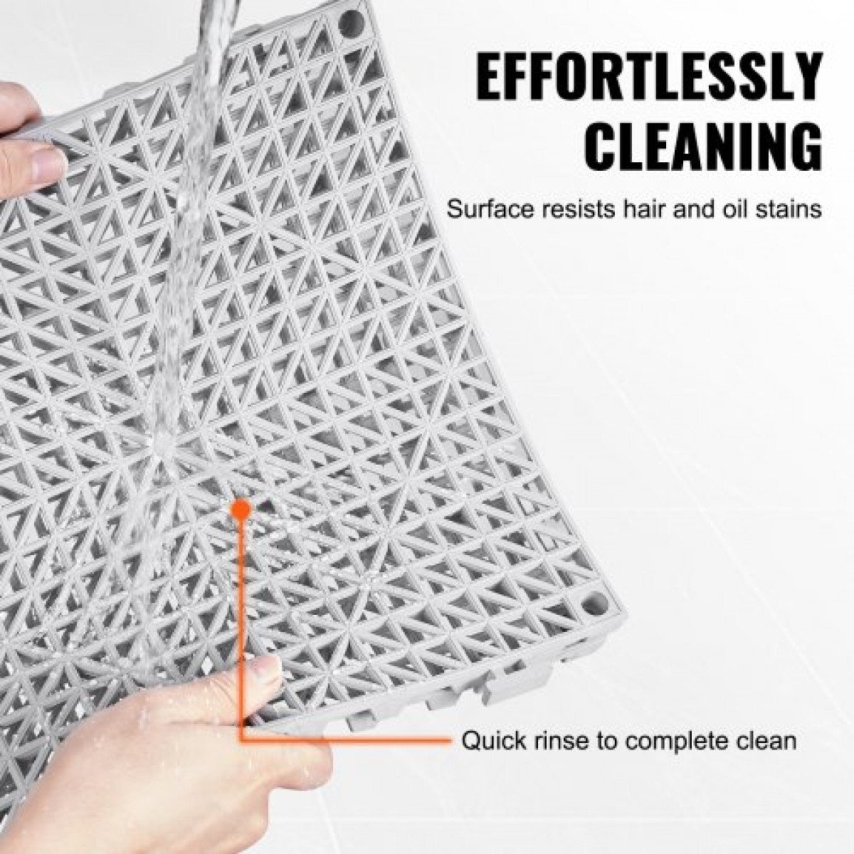 Πλακάκια δαπέδου VEVOR Interlocking Drainage 30,5 x 30,5 cm Αντιολισθητικά πλακάκια δαπέδου PVC 12 Συσκευασία