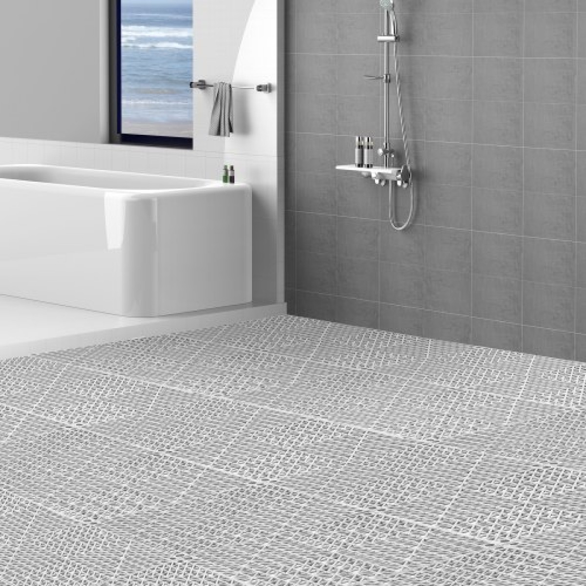 Πλακάκια δαπέδου VEVOR Interlocking Drainage 30,5 x 30,5 cm Αντιολισθητικά πλακάκια δαπέδου PVC 12 Συσκευασία