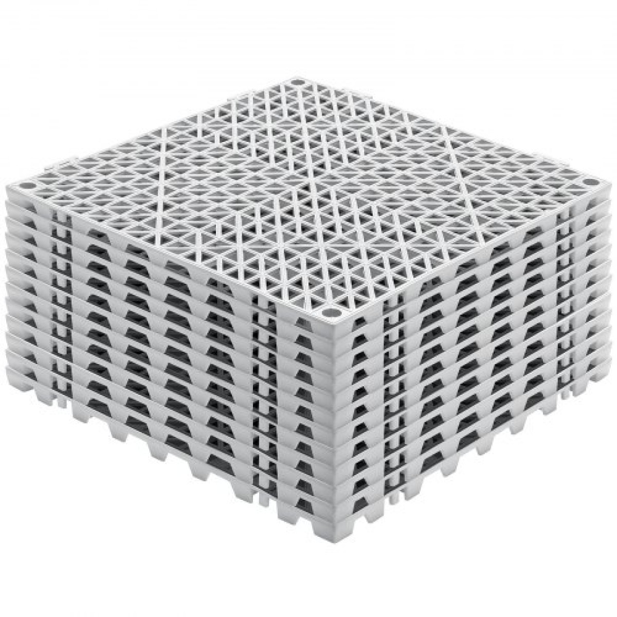 Πλακάκια δαπέδου VEVOR Interlocking Drainage 30,5 x 30,5 cm Αντιολισθητικά πλακάκια δαπέδου PVC 12 Συσκευασία