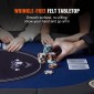 VEVOR 8 Πτυσσόμενο Τραπέζι Πόκερ Παικτών, Τραπέζι πόκερ Blackjack Texas Holdem με επενδεδυμένες ράγες και ποτηροθήκες από ανοξείδωτο ατσάλι, φορητό επιτραπέζιο τραπέζι παιχνιδιών με πτυσσόμενα χαρτιά, 1830 χιλ. οβάλ τραπέζι καζίνο