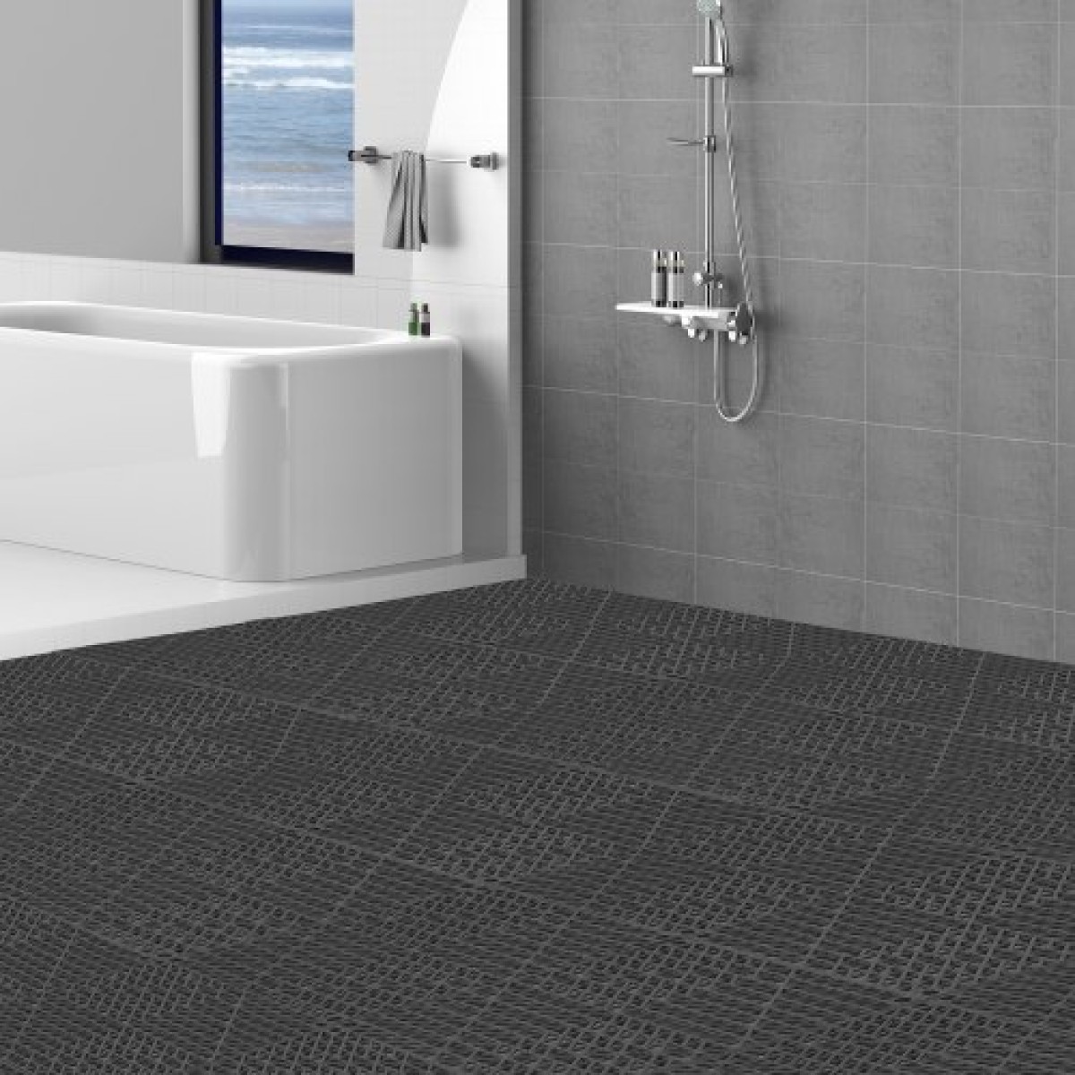 VEVOR Modular Interlocking Cushion, 50 Pack 30 x 30 cm Splicing Dranage Mats, Μαλακό PVC Πλακάκια δαπέδου αποστράγγισης, Αντιολισθητική τρύπα αποστράγγισης για τουαλέτα, Μπάνιο, Κουζίνα, Πισίνα, Υγρό Χώρο, Μαύρο