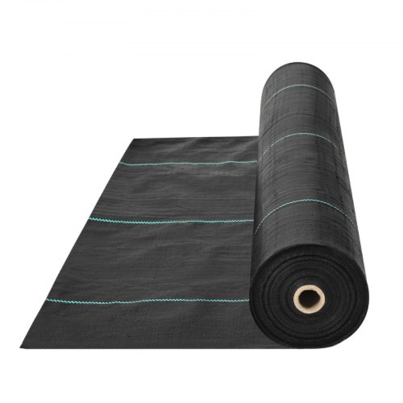 VEVOR 3,96m x 32,92m Premium Heavy Duty Weed Barrier Landscape Fabric, 141,7g Woven Geotextile Fabric Under Gravel, Υψηλή διαπερατότητα για Weed Blocker Weed Mat, Driveway Fabric, Weed Control Πανί κήπου