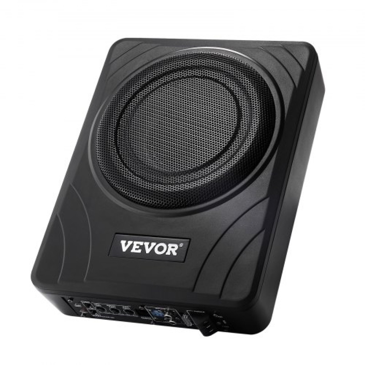 Υπογούφερ αυτοκινήτου VEVOR 8" 300W, Λεπτά υπογούφερ αυτοκινήτου κάτω από το κάθισμα, Ενσωματωμένος δευτερεύων ενισχυτής ήχου χαμηλού προφίλ, είσοδος υψηλού/χαμηλού επιπέδου και ελεγκτής έντασης ήχου για SUV, αυτοκίνητο, φορτηγό, RV