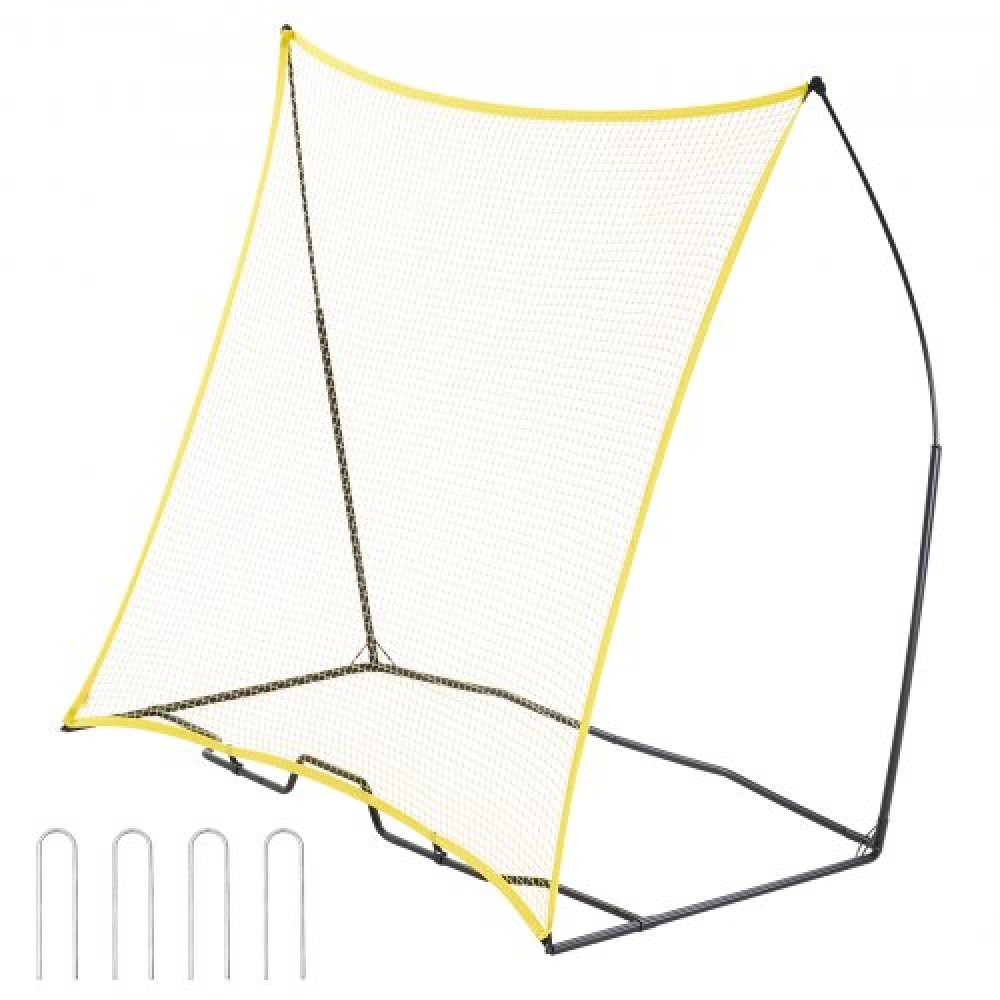 VEVOR Soccer Rebounder, φορητός προπονητής ποδοσφαίρου, 7x7FT Iron & Polyester Soccer Practice Equipment, Sports Football Rebounder Wall με φορητή τσάντα, Ιδανικό για ομαδική προπόνηση, πάσο, βόλεϊ