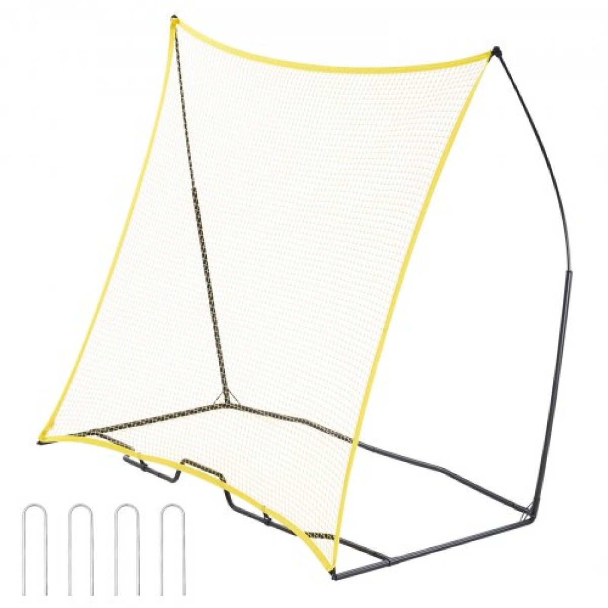 VEVOR Soccer Rebounder, φορητός προπονητής ποδοσφαίρου, 7x7FT Iron & Polyester Soccer Practice Equipment, Sports Football Rebounder Wall με φορητή τσάντα, Ιδανικό για ομαδική προπόνηση, πάσο, βόλεϊ