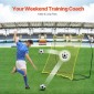 VEVOR Soccer Rebounder, φορητός προπονητής ποδοσφαίρου, 7x7FT Iron & Polyester Soccer Practice Equipment, Sports Football Rebounder Wall με φορητή τσάντα, Ιδανικό για ομαδική προπόνηση, πάσο, βόλεϊ