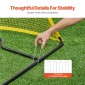 VEVOR Soccer Rebounder, φορητός προπονητής ποδοσφαίρου, 7x7FT Iron & Polyester Soccer Practice Equipment, Sports Football Rebounder Wall με φορητή τσάντα, Ιδανικό για ομαδική προπόνηση, πάσο, βόλεϊ