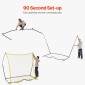 VEVOR Soccer Rebounder, φορητός προπονητής ποδοσφαίρου, 7x7FT Iron & Polyester Soccer Practice Equipment, Sports Football Rebounder Wall με φορητή τσάντα, Ιδανικό για ομαδική προπόνηση, πάσο, βόλεϊ