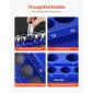 VEVOR Magnetic Socket Organizer Set, 4PCS Magnetic Socket Holder, Metric Socket Trays SAE 1/4'' & 3/8'' με ευκρινείς ετικέτες, κράτημα έως 108PCS Standard & Deep Socket, Blue & Red (Δεν περιλαμβάνονται οι πρίζες)