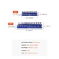VEVOR Magnetic Socket Organizer Set, 4PCS Magnetic Socket Holder, Metric Socket Trays SAE 1/4'' & 3/8'' με ευκρινείς ετικέτες, κράτημα έως 108PCS Standard & Deep Socket, Blue & Red (Δεν περιλαμβάνονται οι πρίζες)