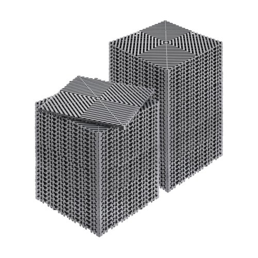 VEVOR Interlocking Drinage Mat, 12" x 12" Modular Interlocking Cushion, 55 Pcs Spicing Drinage Mats, Αντιολισθητικό Γκρι PP Πλακάκι δαπέδου αποστράγγισης και Χαλάκι ντους, για γκαράζ, κήπο, κουζίνα και εξωτερικό χώρο