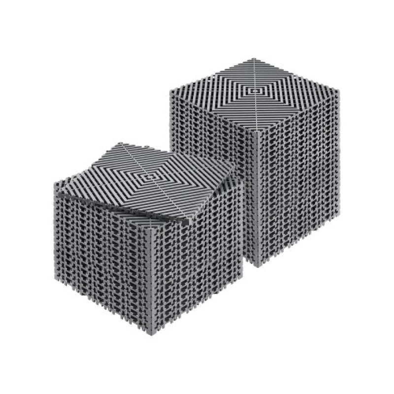 VEVOR Interlocking Drinage Mat, 12" x 12" Modular Interlocking Cushion, 40 Pcs Spicing Drinage Mats, Αντιολισθητικό Γκρι PP Πλακάκι δαπέδου αποστράγγισης και Χαλάκι ντους, για γκαράζ, κήπο, κουζίνα και εξωτερικό χώρο