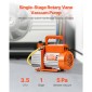 Αντλία κενού VEVOR, 100 L/min (3,5 CFM), Περιστροφική αντλία κενού HVAC μονοβάθμιου πτερυγίου, για συστήματα R134a R22 R410a, Κιτ αντλίας κενού AC Auto με φιάλη λαδιού, για συντήρηση κλιματιστικών αυτοκινήτων Απαέρωση ρητίνης