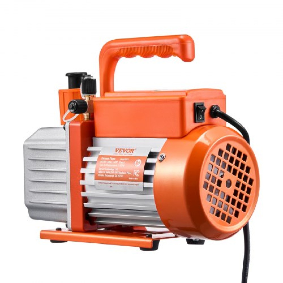 Αντλία κενού VEVOR, 100 L/min (3,5 CFM), Περιστροφική αντλία κενού HVAC μονοβάθμιου πτερυγίου, για συστήματα R134a R22 R410a, Κιτ αντλίας κενού AC Auto με φιάλη λαδιού, για συντήρηση κλιματιστικών αυτοκινήτων Απαέρωση ρητίνης