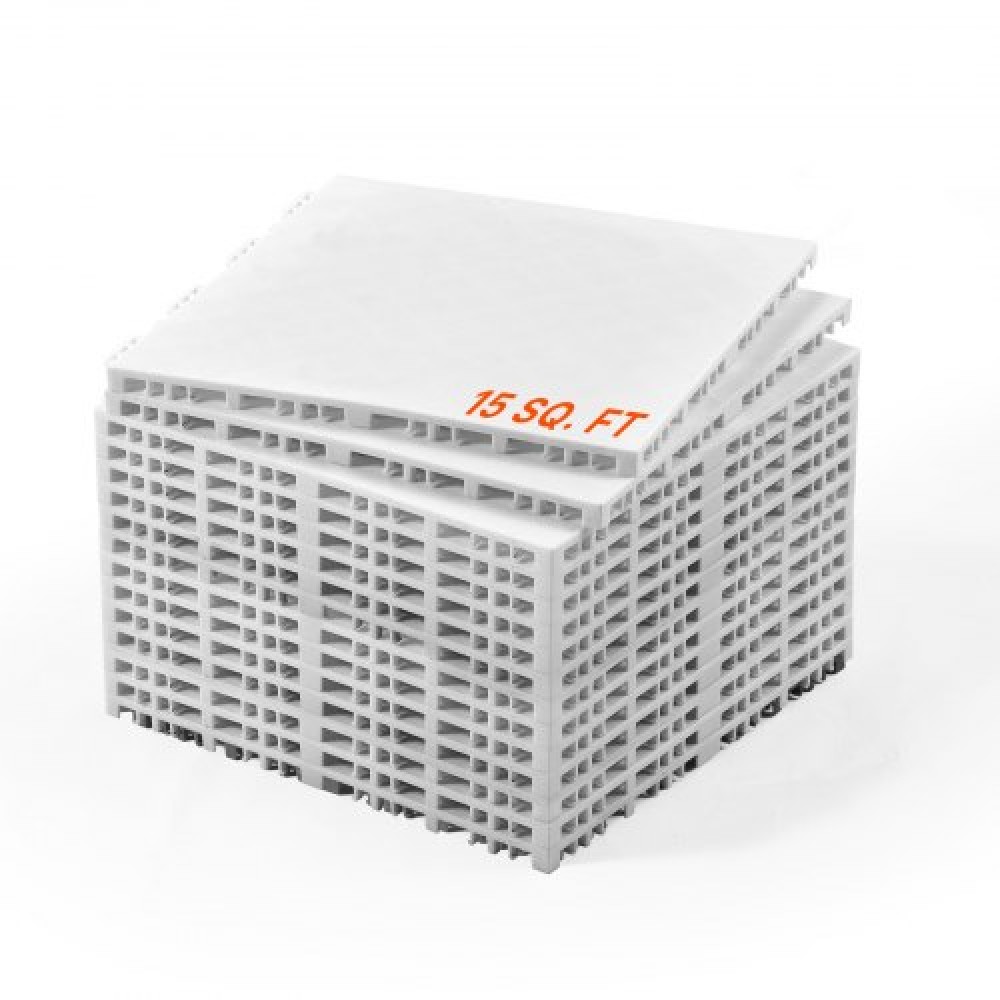 Gym Flooring Set 15 PCS Interlocking Puzzle Tiles Workout Exercise Mats