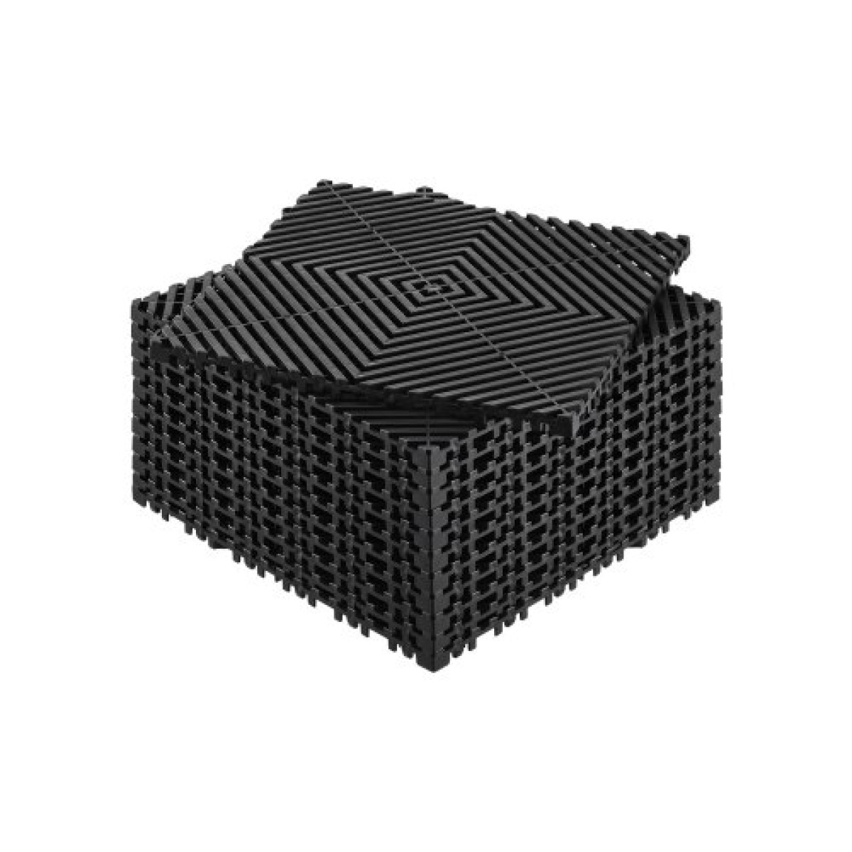 VEVOR Interlocking Drinage Mat, 12" x 12" Modular Interlocking Cushion, 12 Pcs Spicing Drinage Mats, Αντιολισθητικό Μαύρο PP Πλακάκι δαπέδου αποστράγγισης και Χαλάκι ντους, για γκαράζ, κήπο, κουζίνα και εξωτερικό χώρο