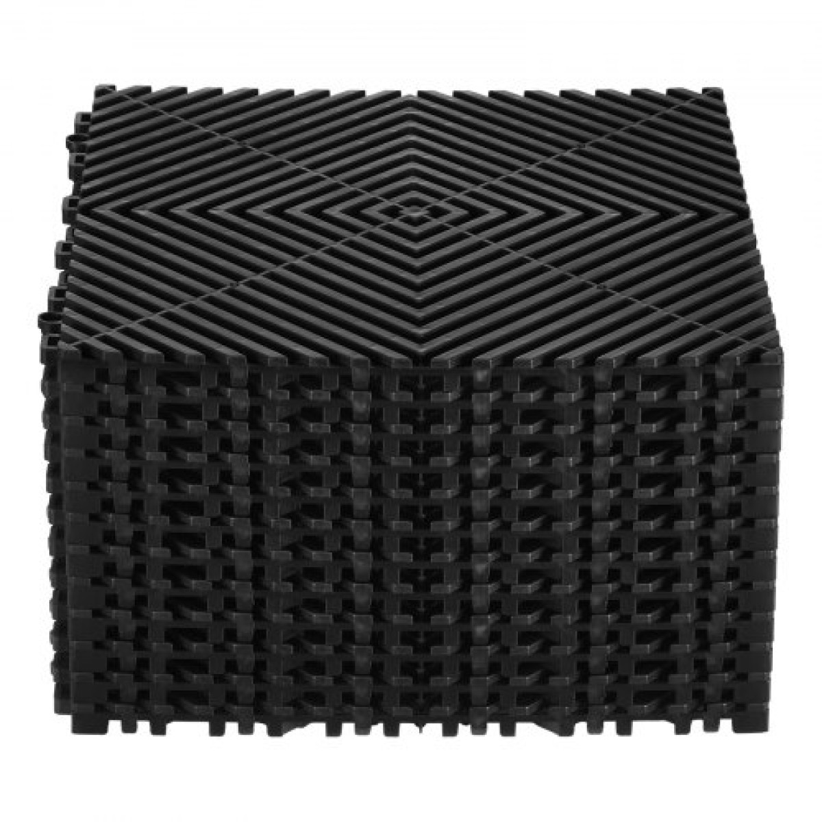 VEVOR Interlocking Drinage Mat, 12" x 12" Modular Interlocking Cushion, 12 Pcs Spicing Drinage Mats, Αντιολισθητικό Μαύρο PP Πλακάκι δαπέδου αποστράγγισης και Χαλάκι ντους, για γκαράζ, κήπο, κουζίνα και εξωτερικό χώρο