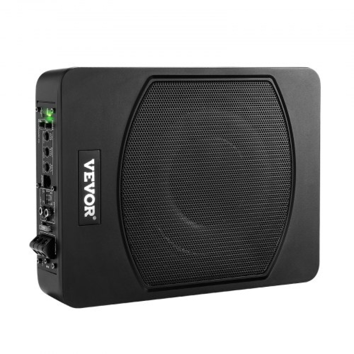 Υπογούφερ αυτοκινήτου VEVOR 10" 240W, Λεπτά υπογούφερ αυτοκινήτου κάτω από το κάθισμα, Ενσωματωμένος δευτερεύων ενισχυτής ήχου χαμηλού προφίλ, είσοδος υψηλού/χαμηλού επιπέδου και ελεγκτής έντασης ήχου για SUV, αυτοκίνητο, φορτηγό, RV