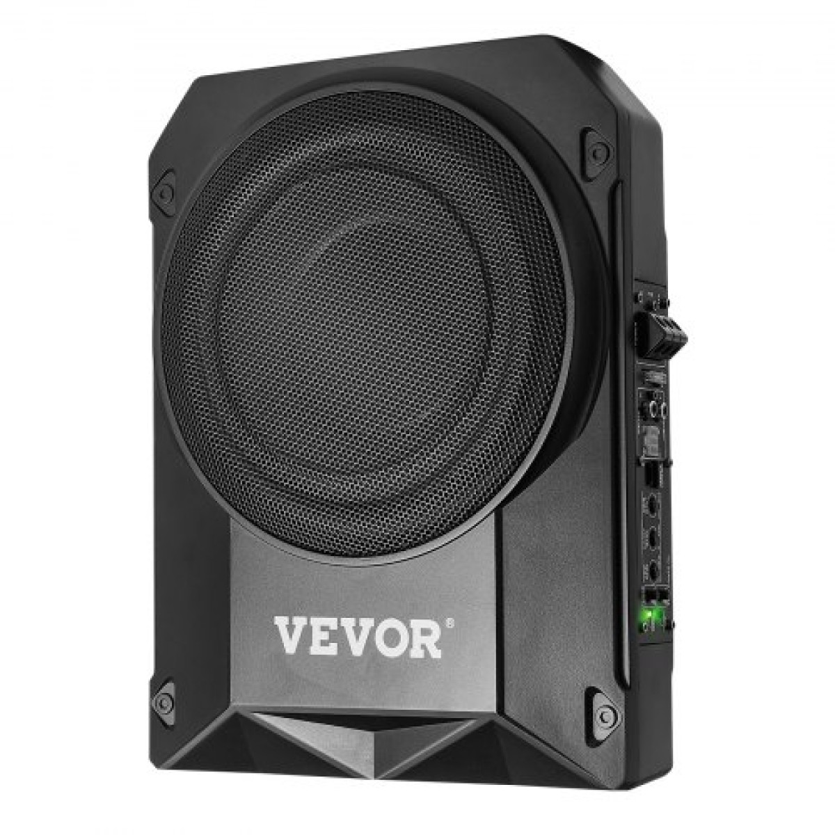 Υπογούφερ αυτοκινήτου VEVOR 10" 400 W, Λεπτά υπογούφερ αυτοκινήτου κάτω από το κάθισμα, Ενσωματωμένος δευτερεύων ενισχυτής ήχου χαμηλού προφίλ, είσοδος υψηλού/χαμηλού επιπέδου και ελεγκτής έντασης ήχου για SUV, αυτοκίνητο, φορτηγό, RV